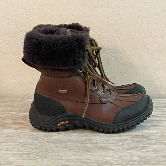 Ugg Adirondack Boot 6 Brown Leather Lace Up Warm Boots SN 5446 Waterproof - Picture 4 of 14